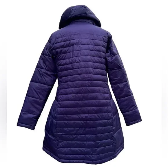 Columbia Purple Hooded Puffer Long Jacket Multi Zipper Details Size XL - Picture 5 of 16